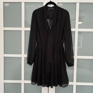 Zara Long Sleeves Polka Dot Dress